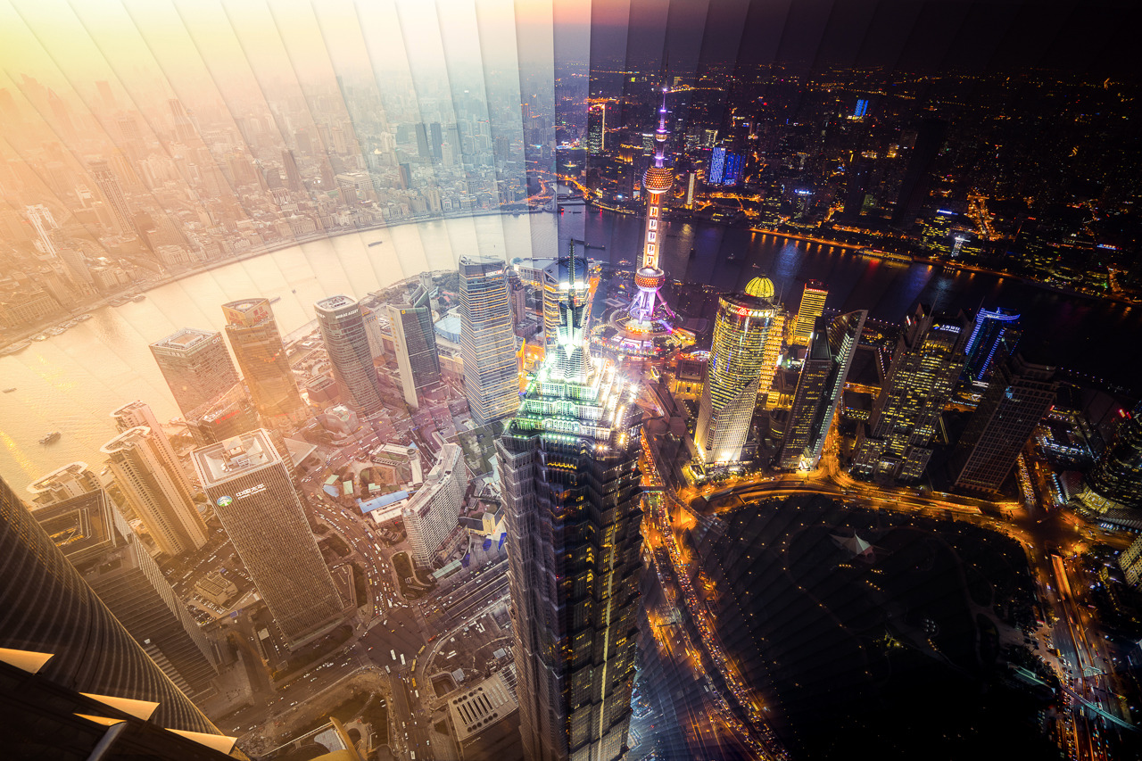 Egy fényképen egy nagyváros egész napja