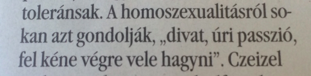 A legfurcsább mondat, amit a homoszexualitásról valaha olvastam