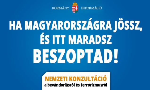 A Cink ezt a plakátot tenné ki a határ mentén