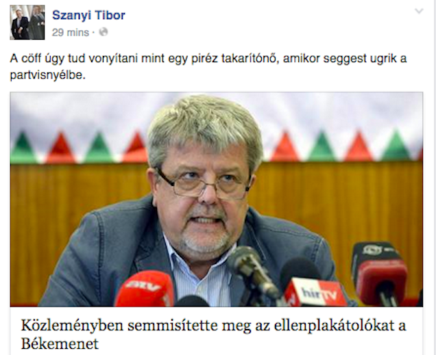 Szanyi Tibor seggbe dugott partvisnyélről álmodik