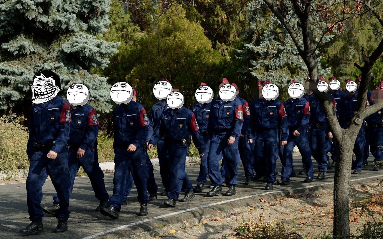 Illustration for article titled Jogerős: szabad trollface-t ragasztani a magyar rendőrök arcára