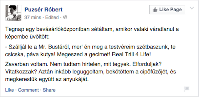 Illustration for article titled Busta rajongója jól megmondta Puzsérnak, csak ne kapjon fekete pontot!