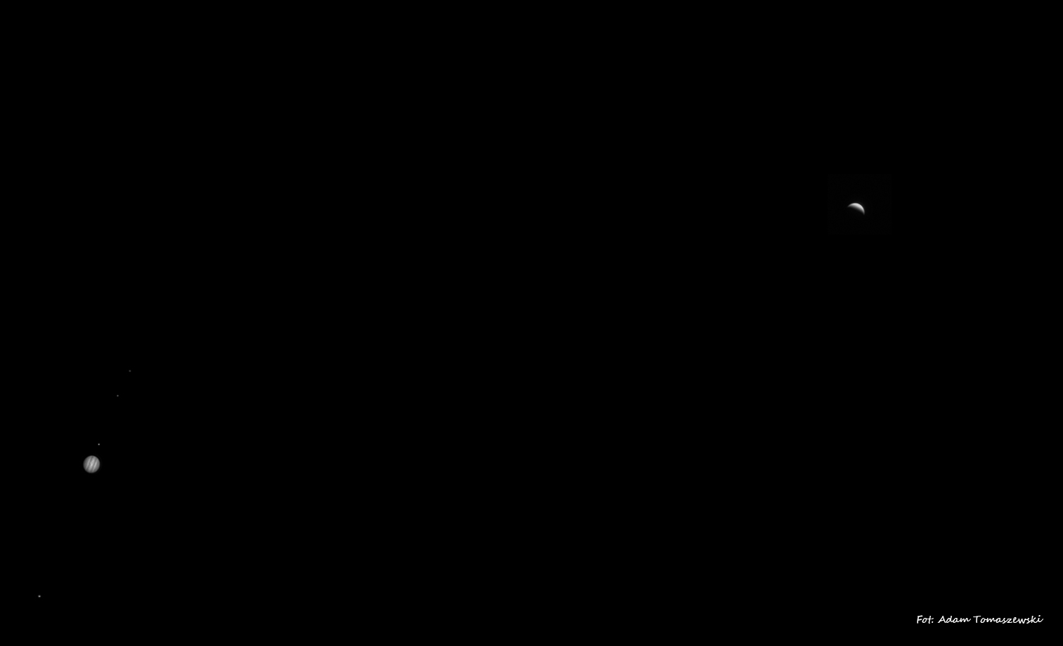 Láttatok a Vénuszt a Jupiter holdjaival egy képen?