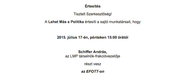 Illustration for article titled Az LMP majdnem elküldte a legbulisabb sajtóközleményt