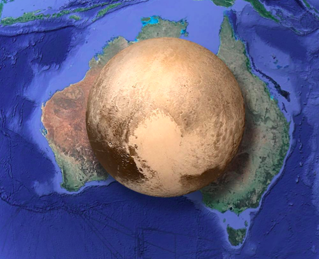 Így talán könnyebb elképzelni, mekkora a Plutó