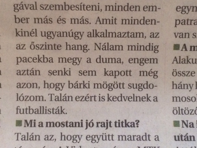 Illustration for article titled Miket mondhatnak IGAZÁBÓL a Nemzeti Sport interjúalanyai?
