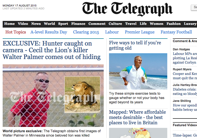 Először fényképezték le Cecil, az oroszlán gyilkosát