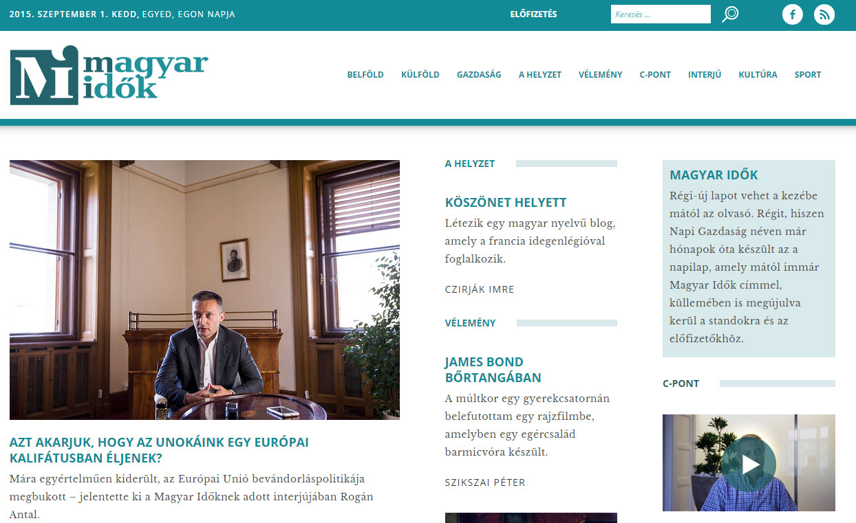 A Magyar Idők a jelenlegi politikai körülmények között kormánypárti lesz