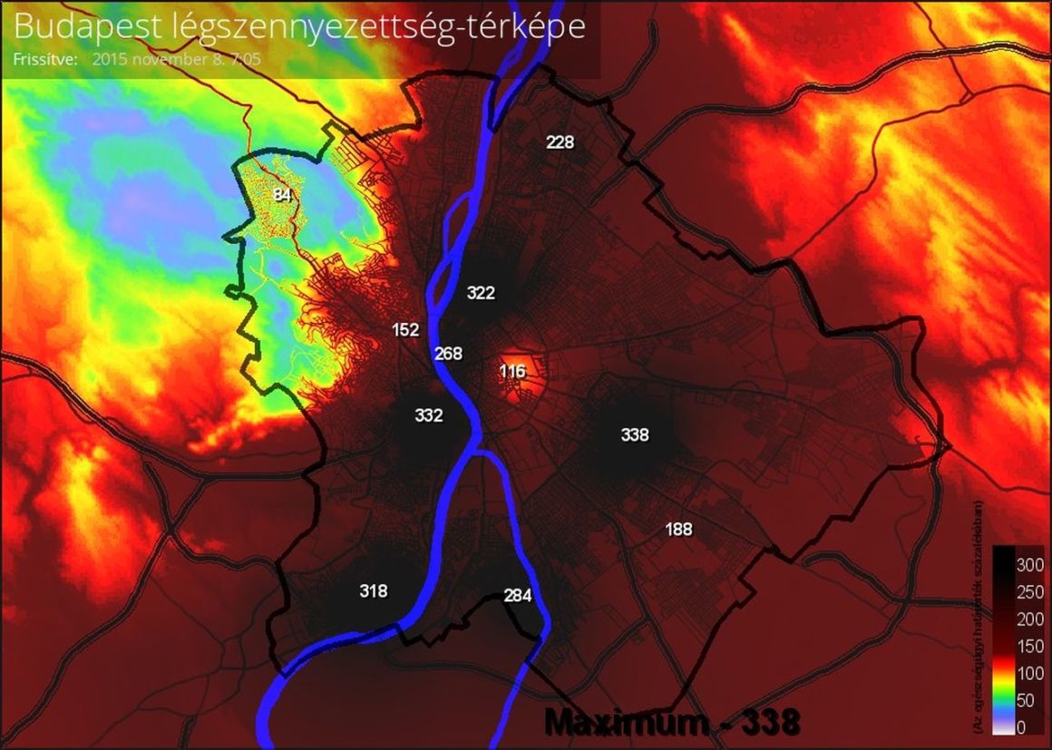 Ha jól látom, egyedül kicsiny falum nem fuldoklik ma a szmogtól!