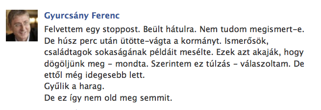 Gyurcsány felvett egy stoppost, és villamosozott