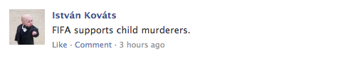 Illustration for article titled Zsidózó magyarok a FIFA Facebookján