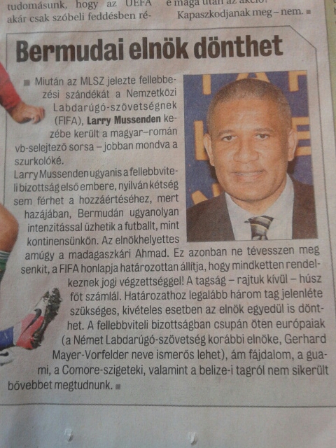 Közkívánatra itt a Nemzeti Sport négerezős keretes írása