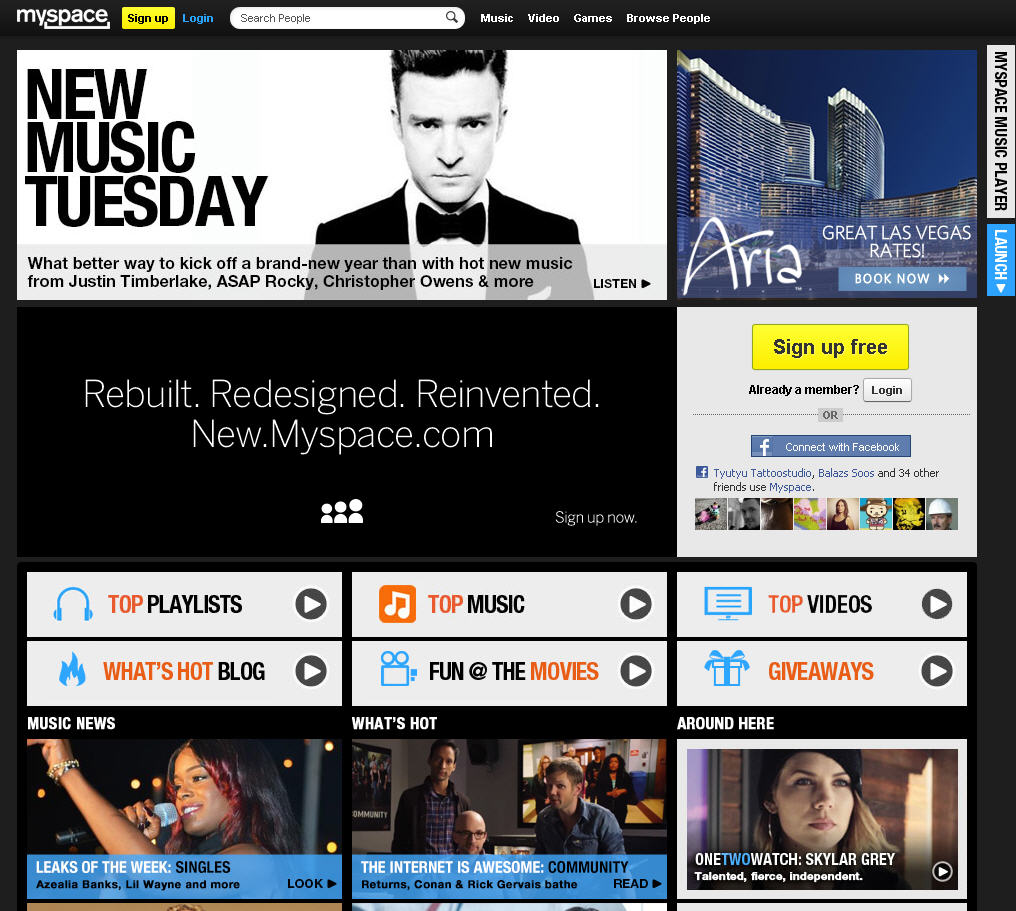 Megújult a Myspace