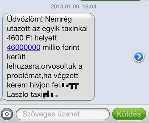 4600 forint helyett 46 milliót húzott le a taxis a német turistanő kártyájáról