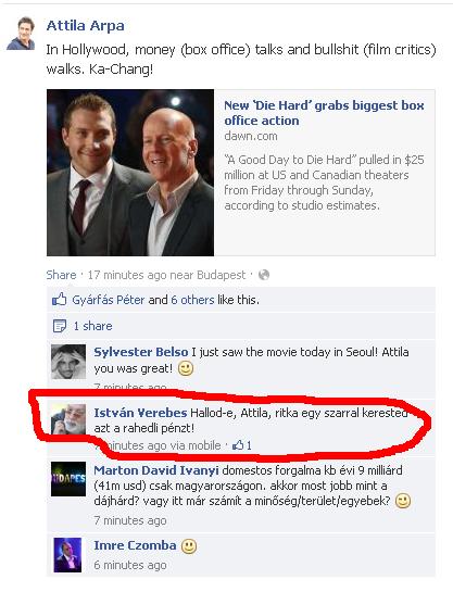 Verebes Árpának: Szarral kerested a rahedli pénzt!