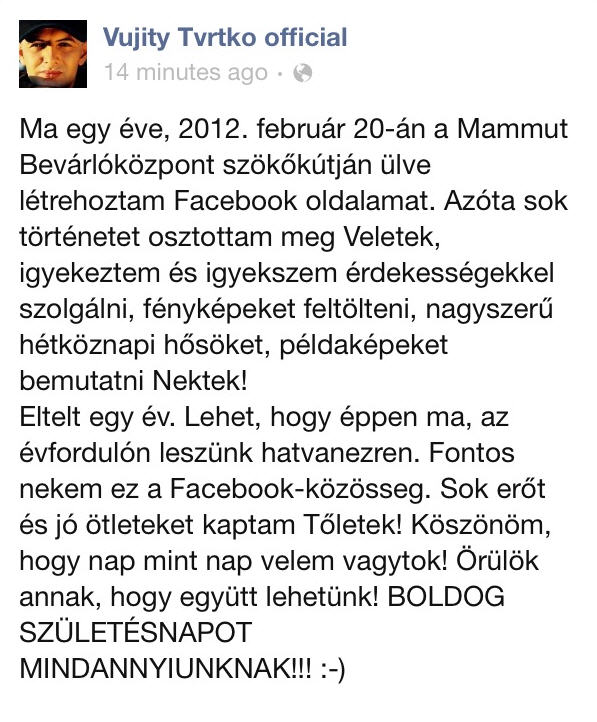 Illustration for article titled Cink szív Facebook: VV Éva zsidózik, Berki úton Amerika felé, Tvrtko egy éve a Mammut lépcsőjén