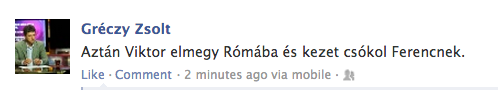 Gréczy Zsolt nem bírta kihagyni a poént