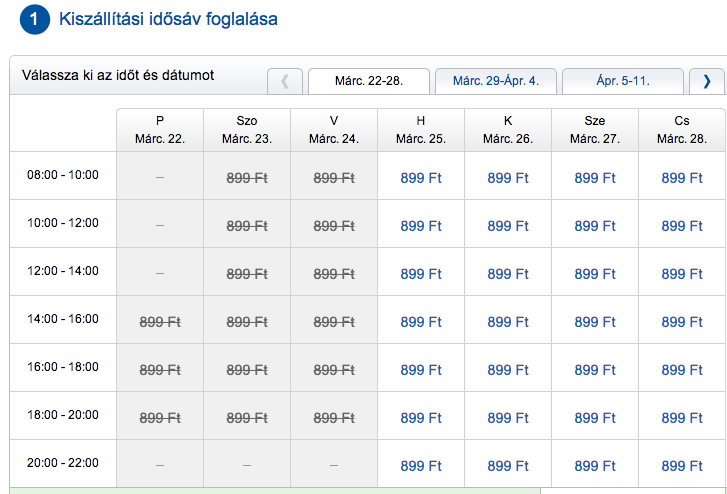 Napokig kell várni a Tesco-futárra