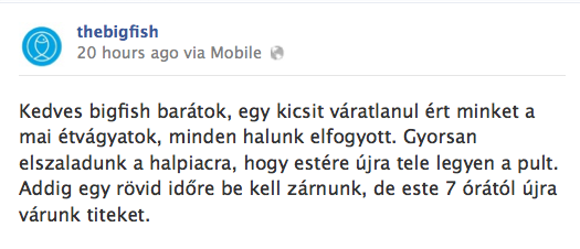 Illustration for article titled Üzemi ebéd: TheBigFish