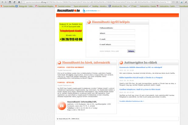 Adathalász hirdetési csalók leveleznek a hasznaltauto.hu nevében