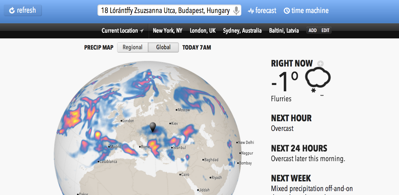 Itt egy új, ígéretes időjárás-előrejelző oldal