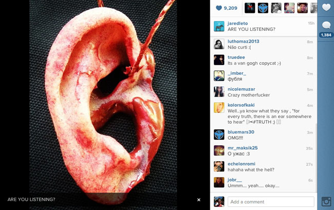 Illustration for article titled Jared Leto bekamuzta a levágott fület