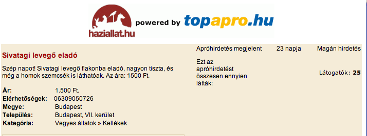 Illustration for article titled Majdnem vettem egy palack sivatagi levegőt