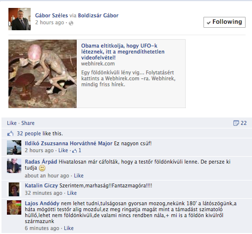 Széles Gábor csak most találkozott Obama ufótestőrével