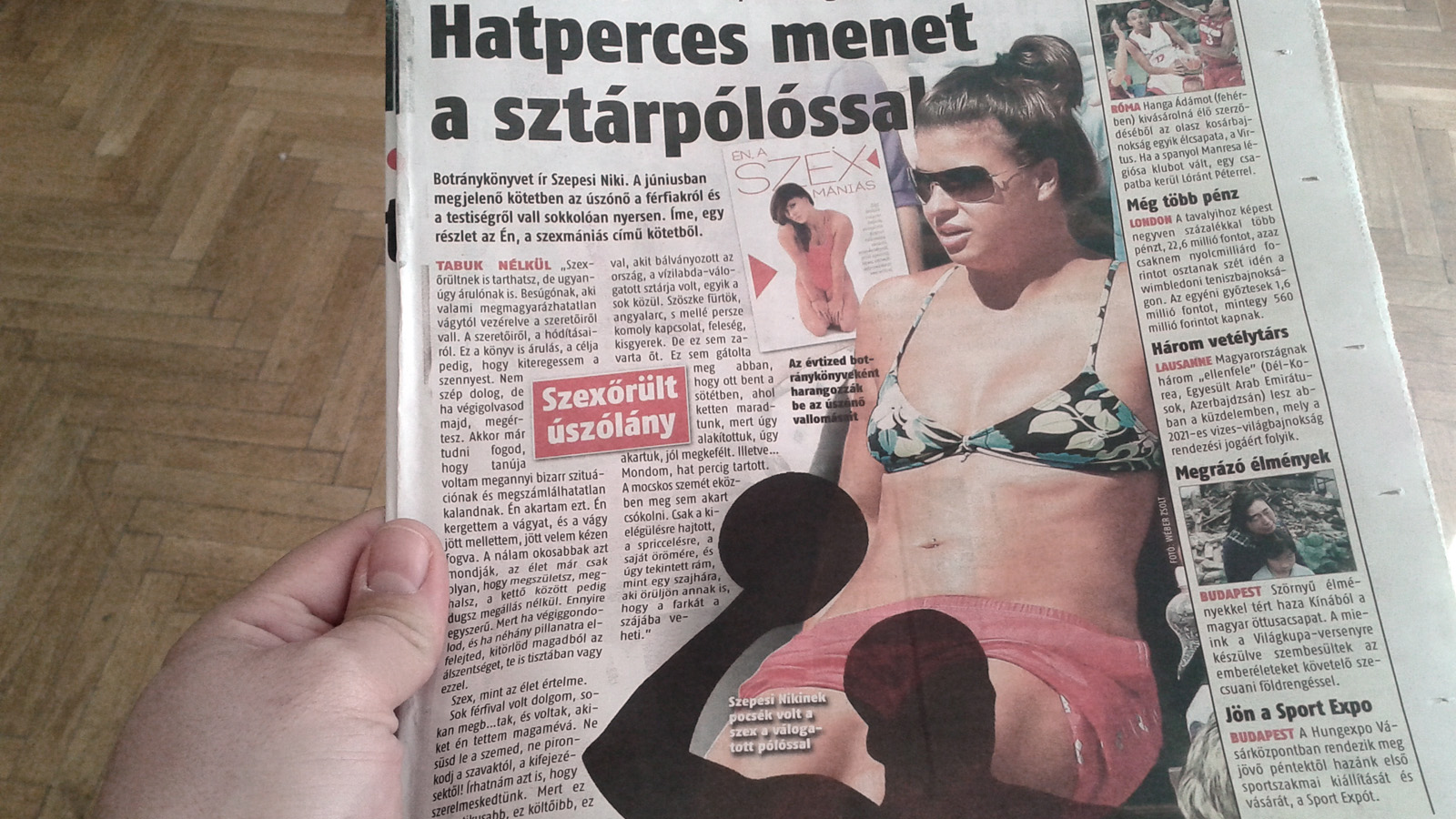 A hét illusztrációja: hat percig szexelt az árnyékpólós az úszóval!