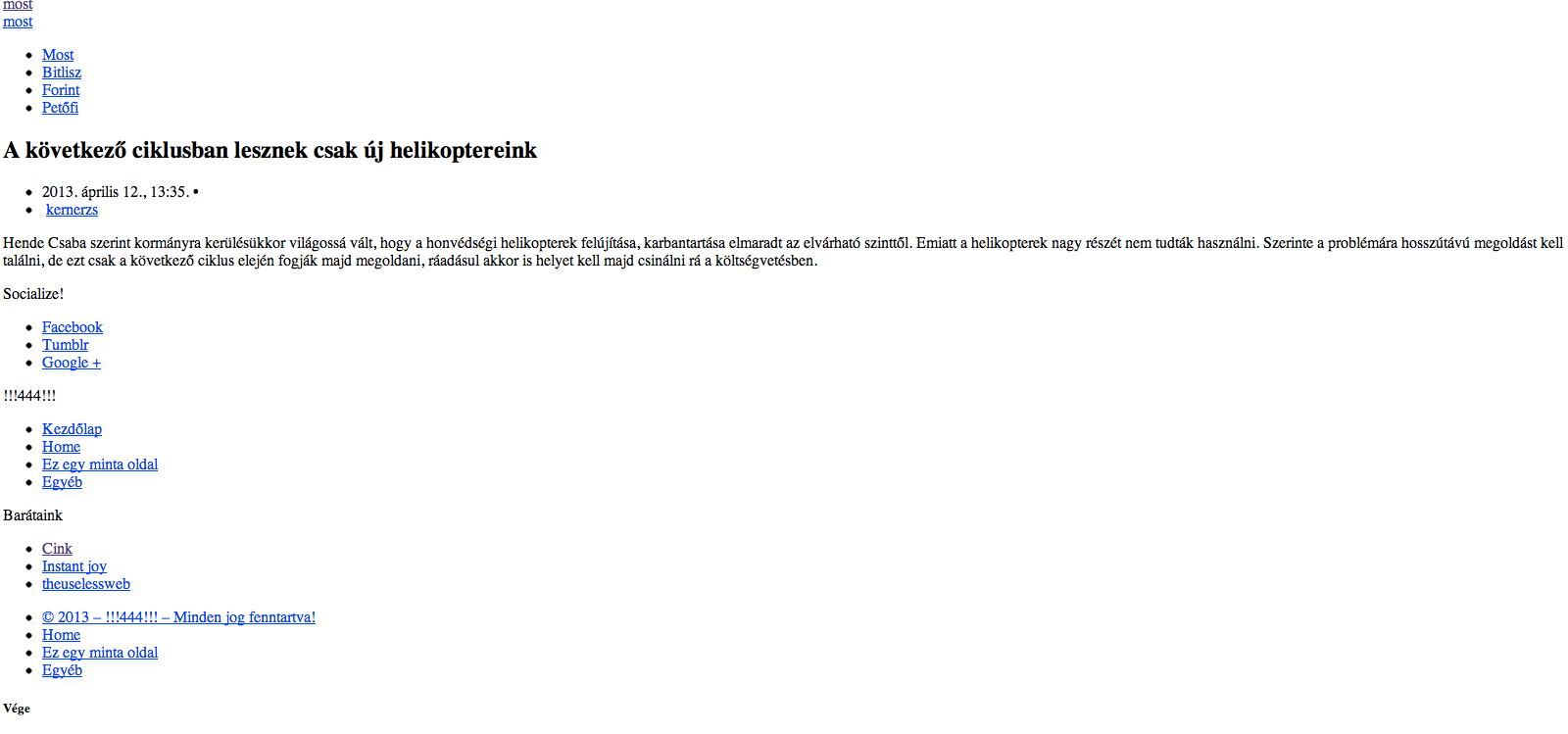 Illustration for article titled Meghekkeltük a 444.hu-t, nálunk már most olvasható Uj Péter lapja!