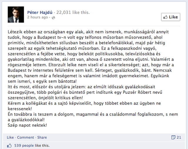 Illustration for article titled Cicaharc extra: Puzsér és Hajdú oda-vissza följelentik egymást