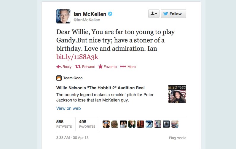 Illustration for article titled 80 évesen, betépve jelentkezett Gandalf szerepére Willie Nelson