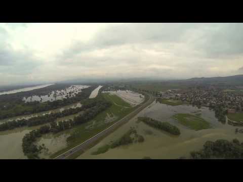 A honvédség drónja így látja az árvizet