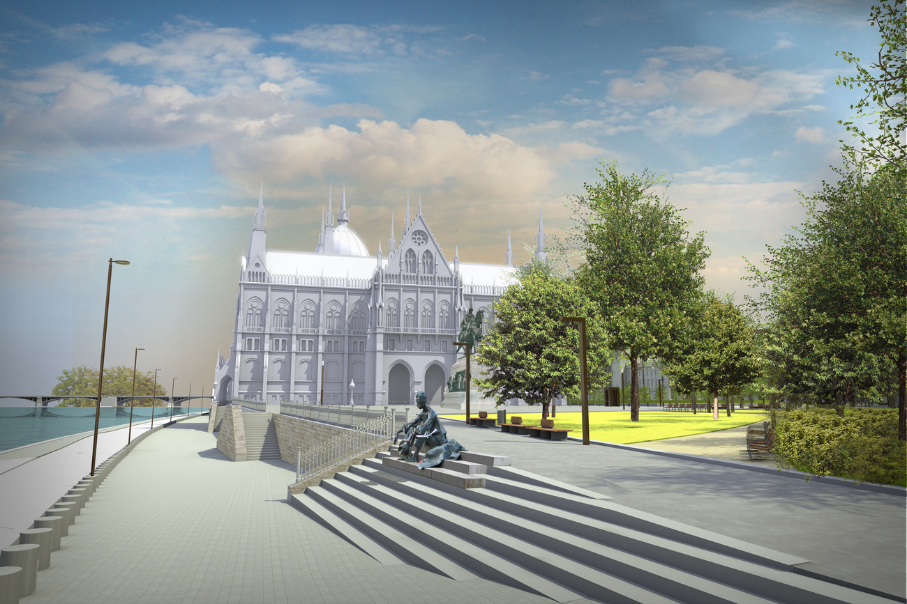 FRISSÍTVE: Nem érte volna el az árvíz József Attila szobrát az új helyén sem