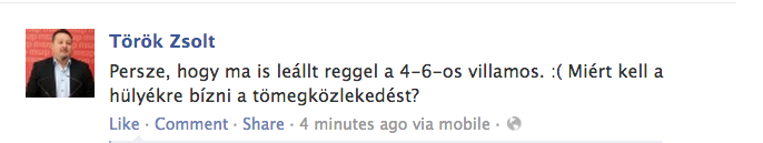 Török Zsolt a testével pótolná a síneket, ha kormányra kerülne