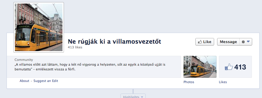 Itt a pofozkodó villamosvezetőért kiálló Facebook-csoport