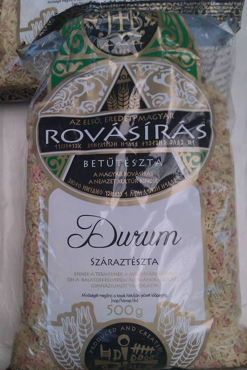 A nap terméke a rovásírásos betűtészta