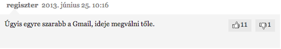 A nap homofóbja szakít a Gmaillel, mert az buzi