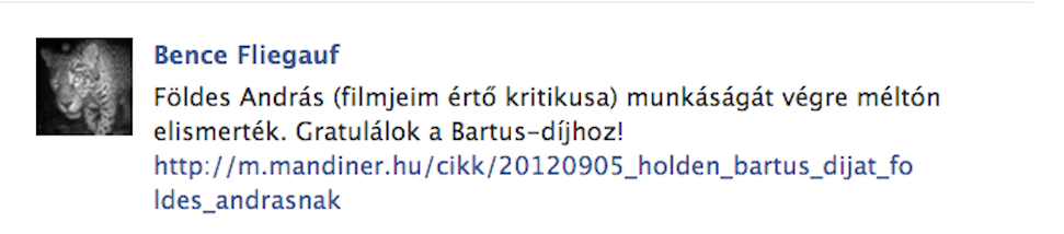 Kultúrcicaharc: Fliegauf Bence elképesztően utálja az Index újságíróját