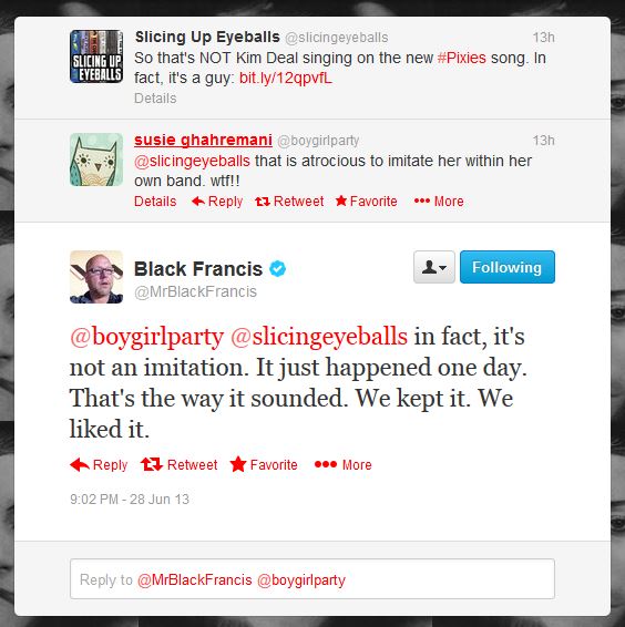 Illustration for article titled Hasonmás énekel az új Pixies-számban