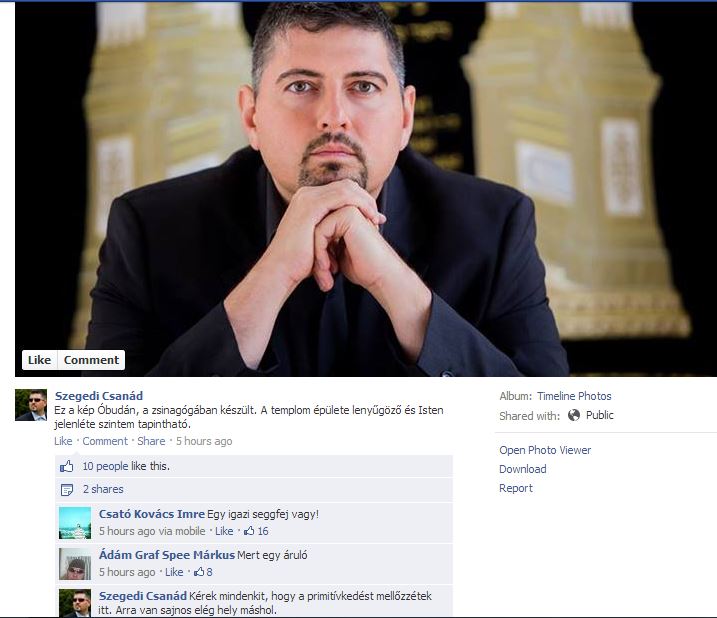 Szegedi Csanád szinte megtapintotta istent