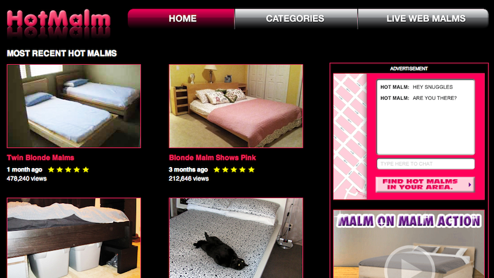 IKEA-pornóoldalak? Az egyik szexoldal stílusú, a másik tényleg az