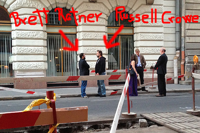 Russell Crowe Budapesten, a Herkules rendezője Szabó Istvánnal ebédel