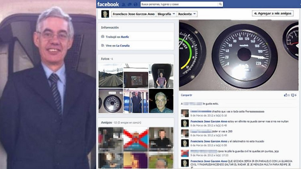 A Facebookon hencegett a spanyol mozdonyvezető, hogy milyen gyorsan tud menni