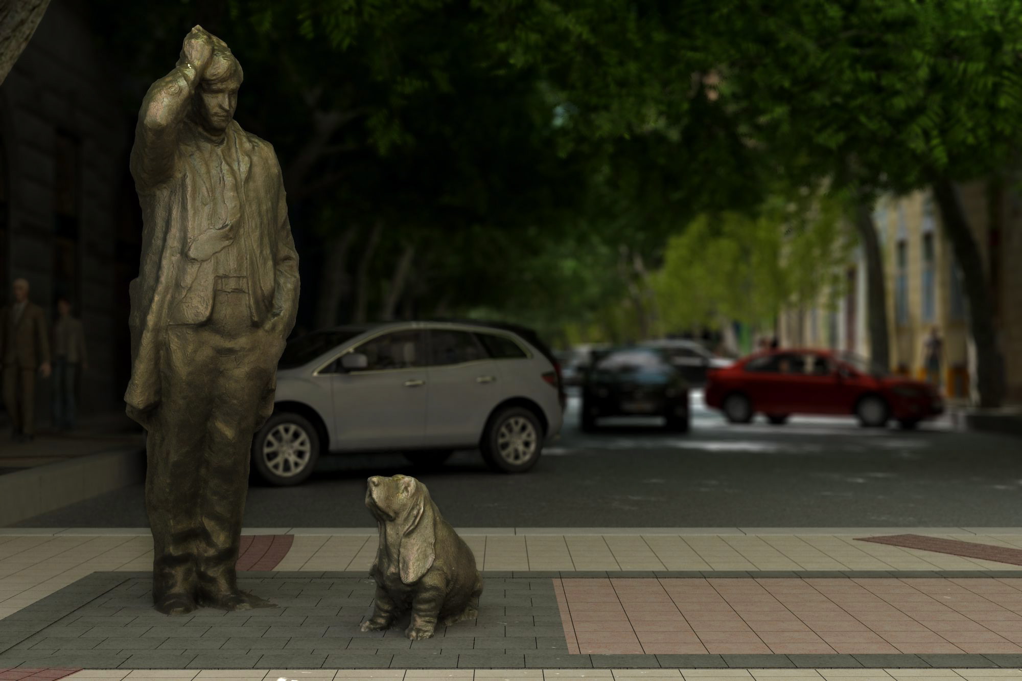 Kire hasonlít a Peter Falk-szobor? Mert Columbo hadnagyra biztosan nem