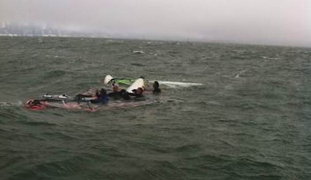 A San Francisco-öböl közepén találtak egy úszkáló kiskutyát