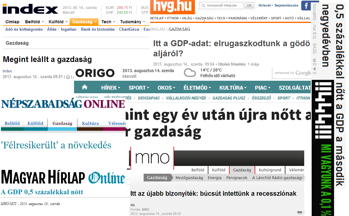 Vége a recessziónak, hurrá, leállt a magyar gazdaság!