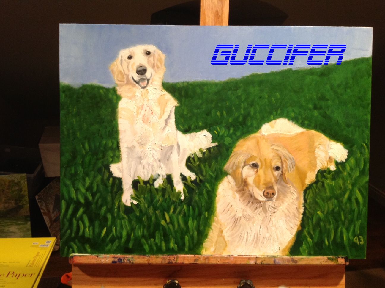 Illustration for article titled George W. Bush még mindig fest, most már cicát is