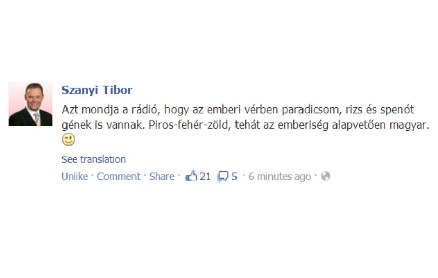 Illustration for article titled Szanyi Tibor: Az emberiség alapvetően magyar