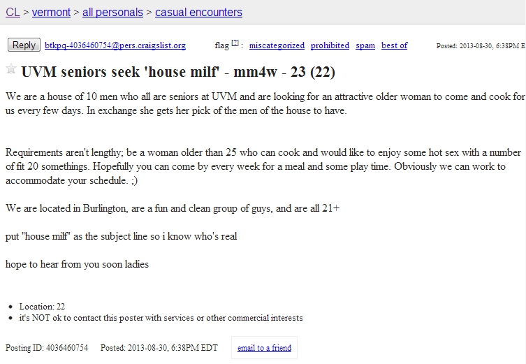 Illustration for article titled Hirdetésben kerestek dugás fejében főző MILF-et az egyetemisták